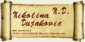 Nikolina Dujaković vizit kartica